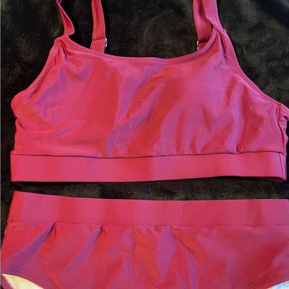 Burgundy dark red new without tags bikini swimsuit size‎ medium - Picture 6 of 9